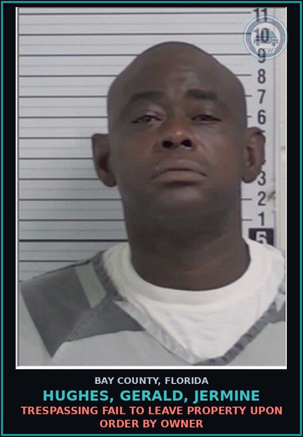 Booking mugshot of HUGHES, GERALD, JERMINE in Bay County