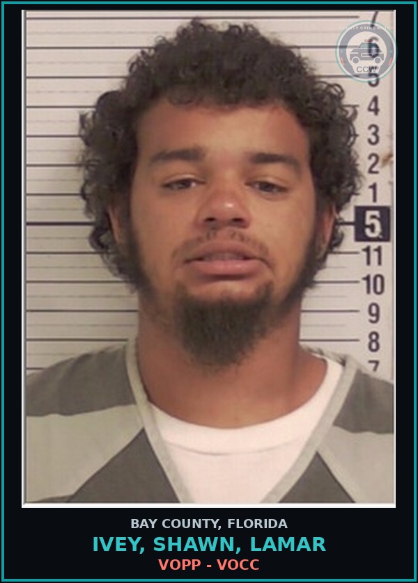 Booking mugshot of IVEY, SHAWN, LAMAR in Bay County