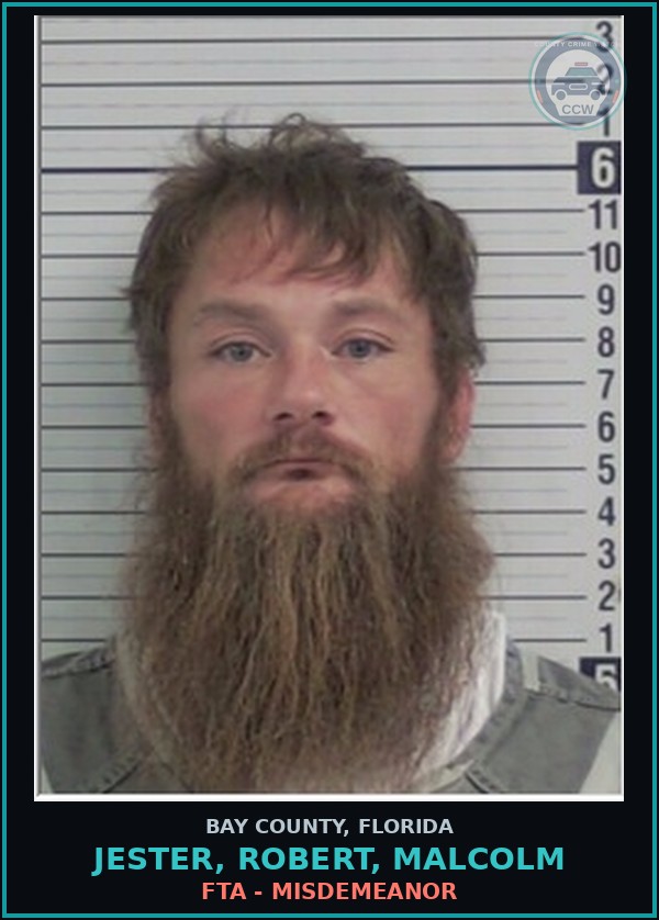 Booking mugshot of JESTER, ROBERT, MALCOLM in Bay County