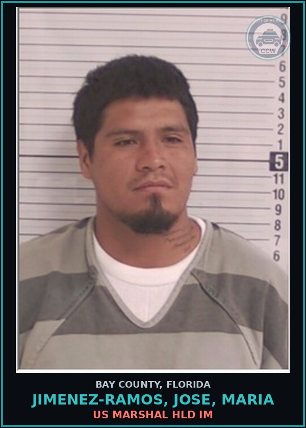 Booking mugshot of JIMENEZ-RAMOS, JOSE, MARIA in Bay County