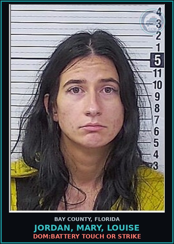 Booking mugshot of JORDAN, MARY, LOUISE in Bay County
