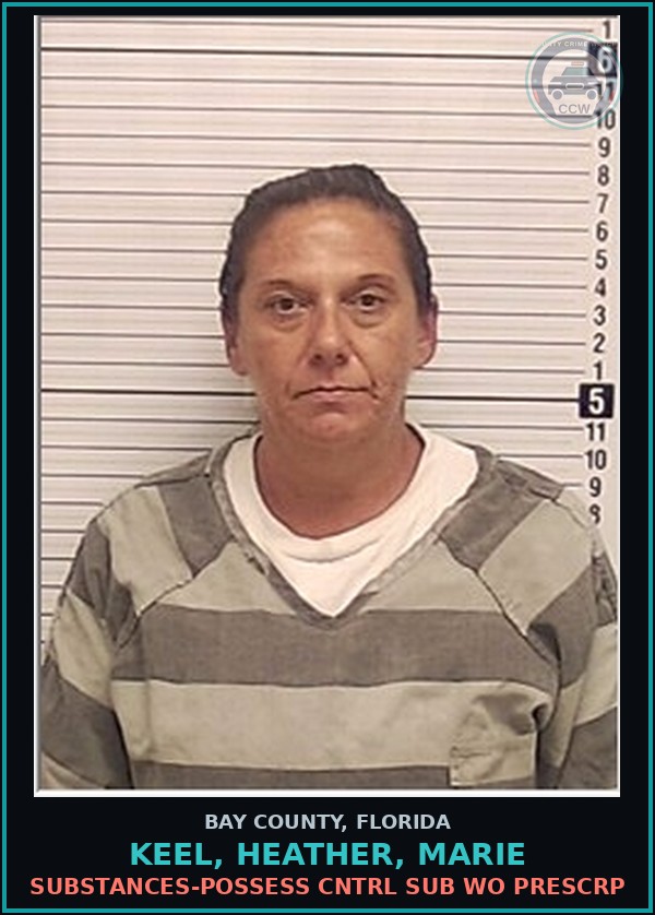 Booking mugshot of KEEL, HEATHER, MARIE in Bay County