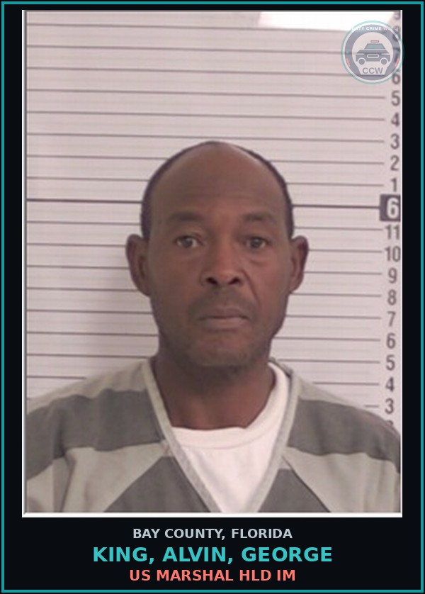 Booking mugshot of KING, ALVIN, GEORGE in Bay County