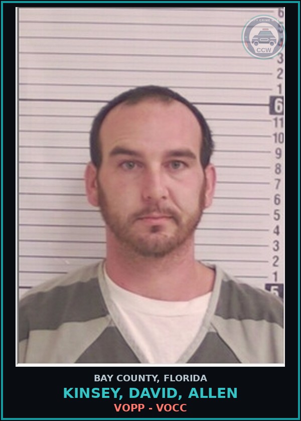 Booking mugshot of KINSEY, DAVID, ALLEN in Bay County