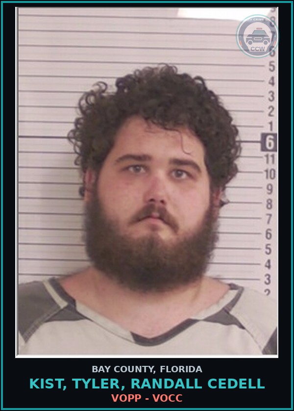 Booking mugshot of KIST, TYLER, RANDALL CEDELL in Bay County