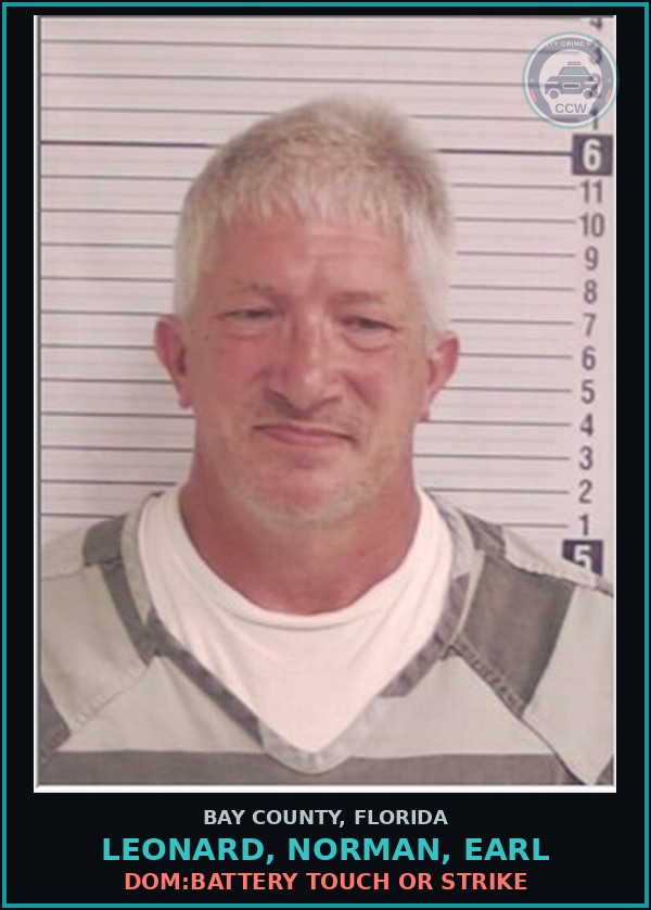 Booking mugshot of LEONARD, NORMAN, EARL in Bay County
