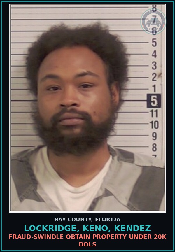 Booking mugshot of LOCKRIDGE, KENO, KENDEZ in Bay County