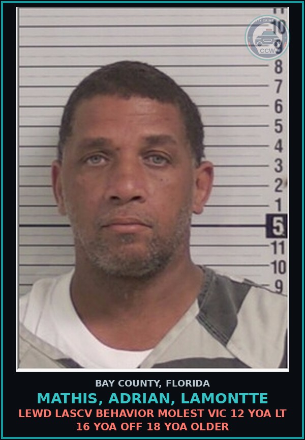Booking mugshot of MATHIS, ADRIAN, LAMONTTE in Bay County