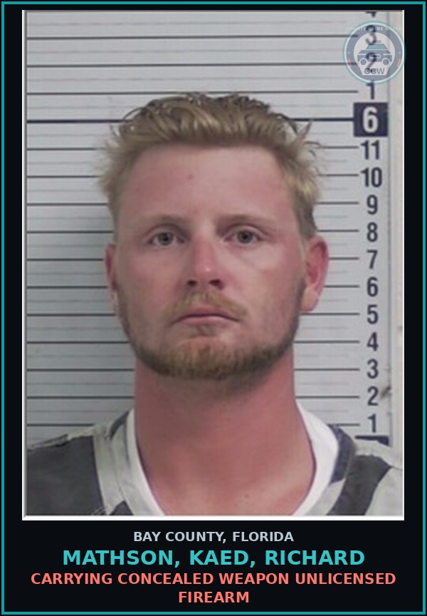 Booking mugshot of MATHSON, KAED, RICHARD in Bay County