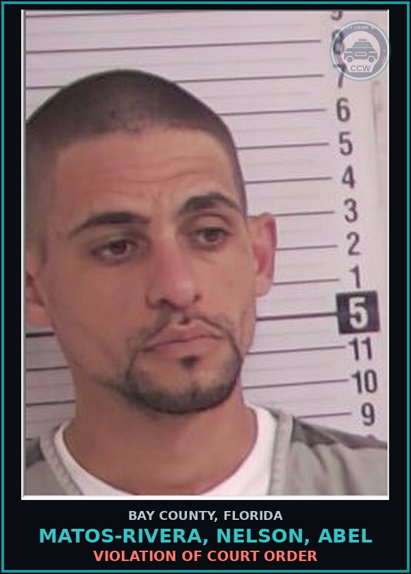 Booking mugshot of MATOS-RIVERA, NELSON, ABEL in Bay County
