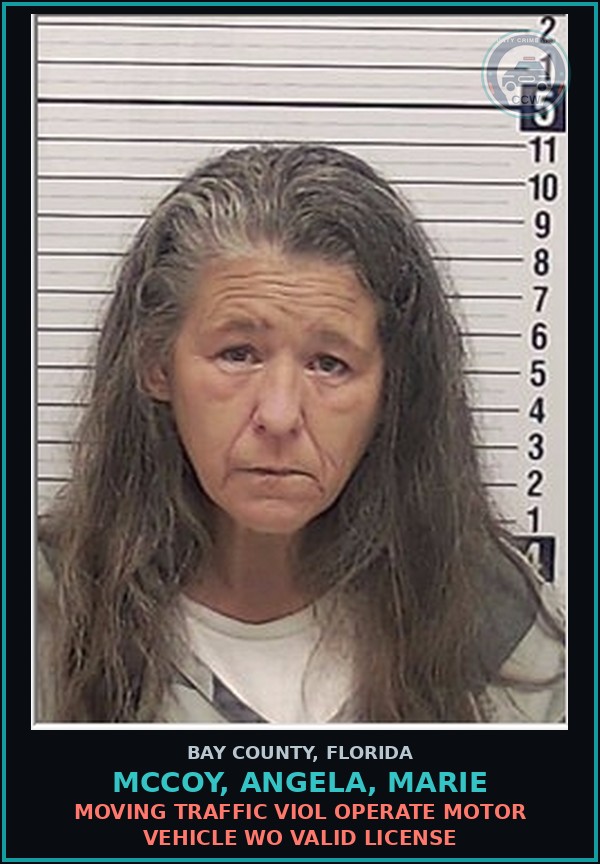 Booking mugshot of MCCOY, ANGELA, MARIE in Bay County