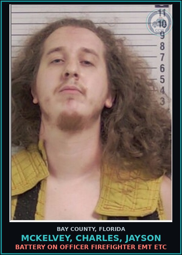 Booking mugshot of MCKELVEY, CHARLES, JAYSON in Bay County