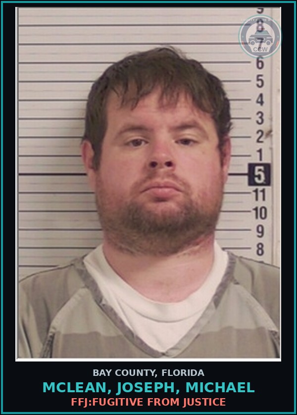 Booking mugshot of MCLEAN, JOSEPH, MICHAEL in Bay County