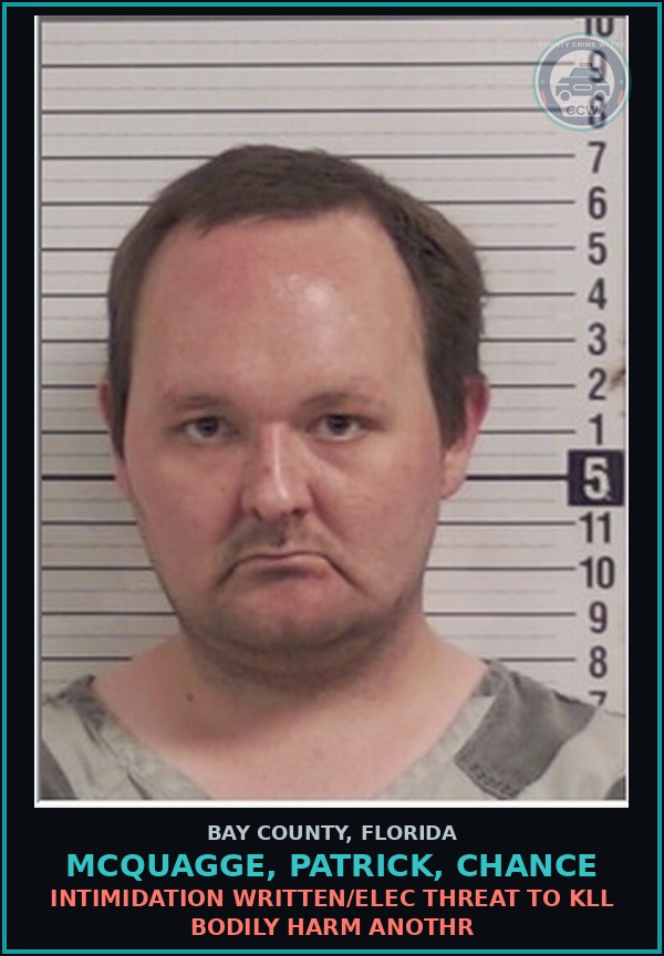 Booking mugshot of MCQUAGGE, PATRICK, CHANCE in Bay County