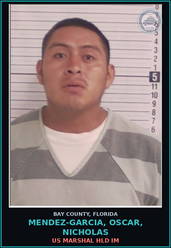 Booking mugshot of MENDEZ-GARCIA, OSCAR, NICHOLAS in Bay County