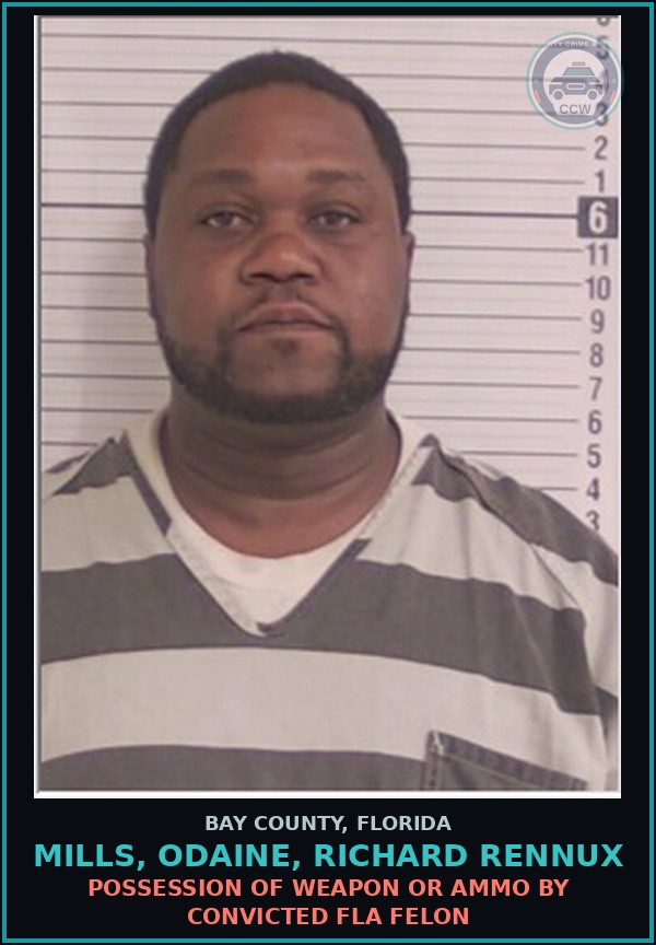 Booking mugshot of MILLS, ODAINE, RICHARD RENNUX in Bay County