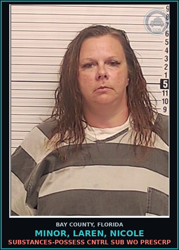 Booking mugshot of MINOR, LAREN, NICOLE in Bay County