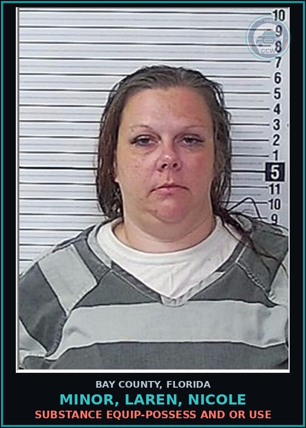Booking mugshot of MINOR, LAREN, NICOLE in Bay County