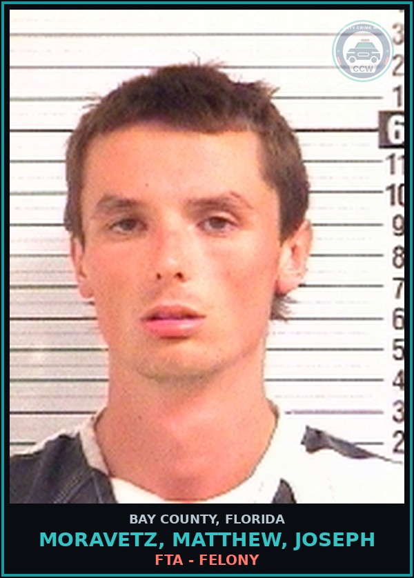 Booking mugshot of MORAVETZ, MATTHEW, JOSEPH in Bay County