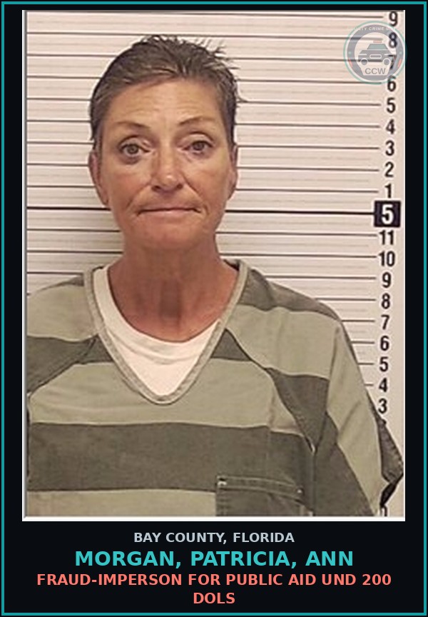 Booking mugshot of MORGAN, PATRICIA, ANN in Bay County