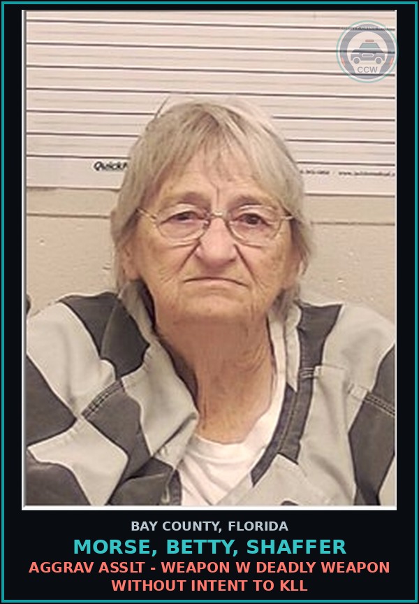 Booking mugshot of MORSE, BETTY, SHAFFER in Bay County