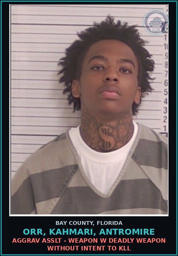 Booking mugshot of ORR, KAHMARI, ANTROMIRE in Bay County