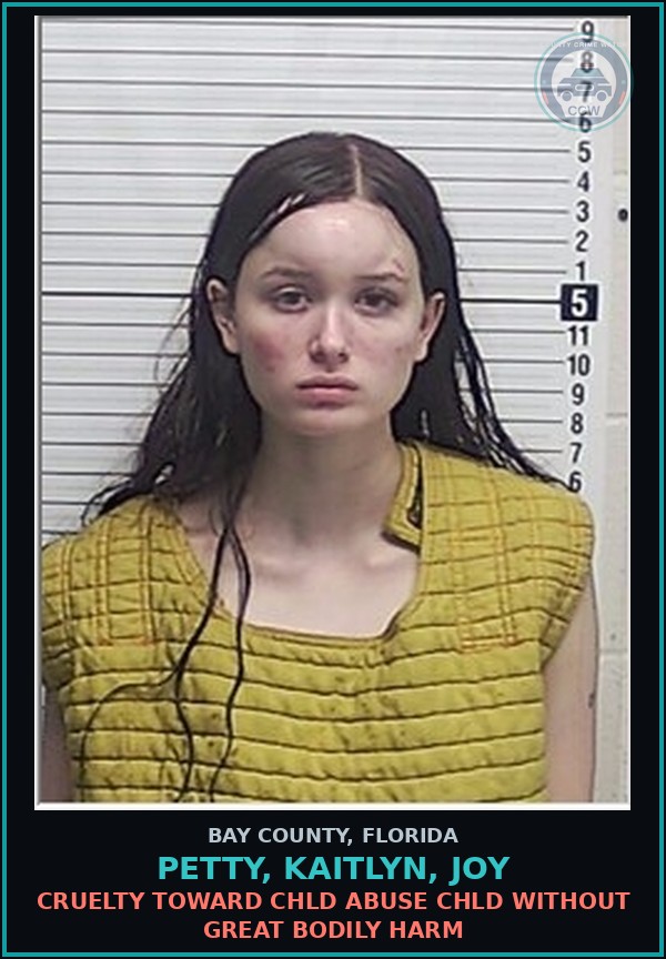 Booking mugshot of PETTY, KAITLYN, JOY in Bay County