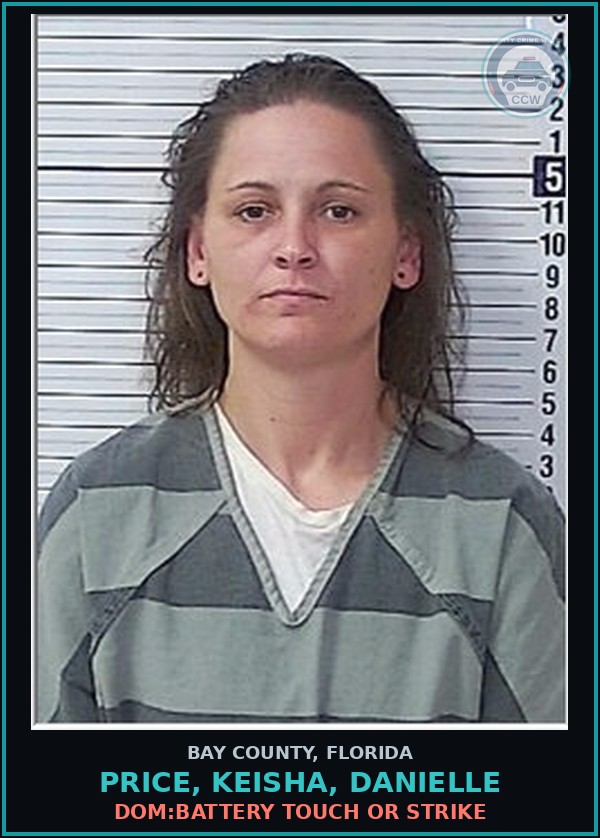 Booking mugshot of PRICE, KEISHA, DANIELLE in Bay County