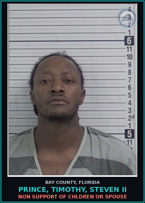 Booking mugshot of PRINCE, TIMOTHY, STEVEN II in Bay County