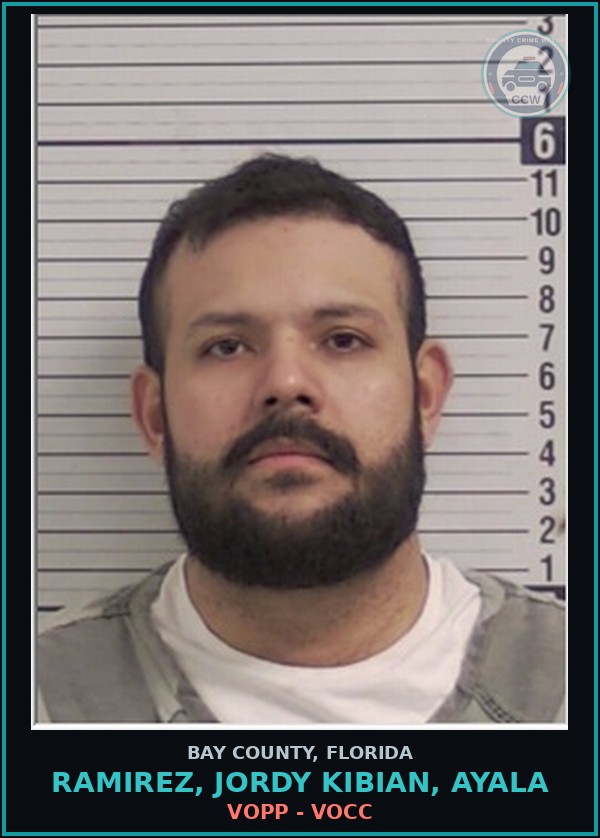 Booking mugshot of RAMIREZ, JORDY KIBIAN, AYALA in Bay County