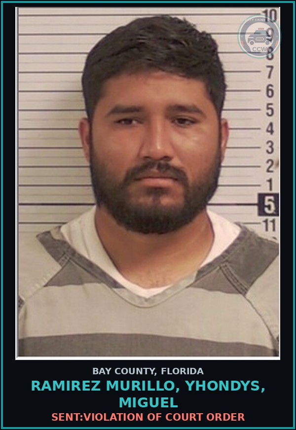 Booking mugshot of RAMIREZ MURILLO, YHONDYS, MIGUEL in Bay County