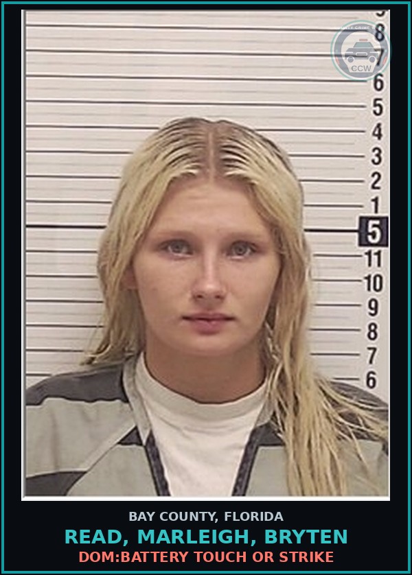 Booking mugshot of READ, MARLEIGH, BRYTEN in Bay County
