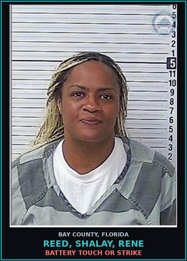 Booking mugshot of REED, SHALAY, RENE in Bay County