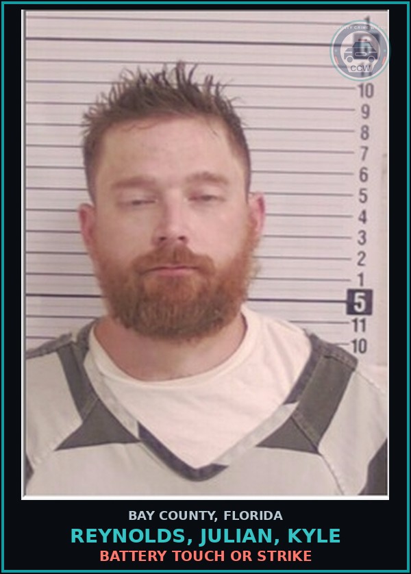 Booking mugshot of REYNOLDS, JULIAN, KYLE in Bay County