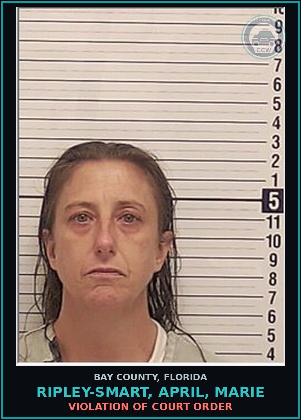 Booking mugshot of RIPLEY-SMART, APRIL, MARIE in Bay County