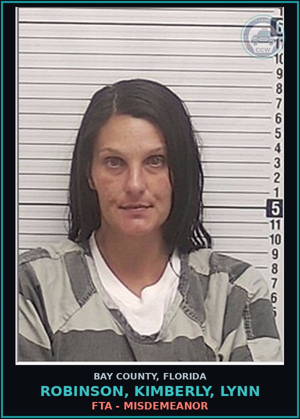 Booking mugshot of ROBINSON, KIMBERLY, LYNN in Bay County
