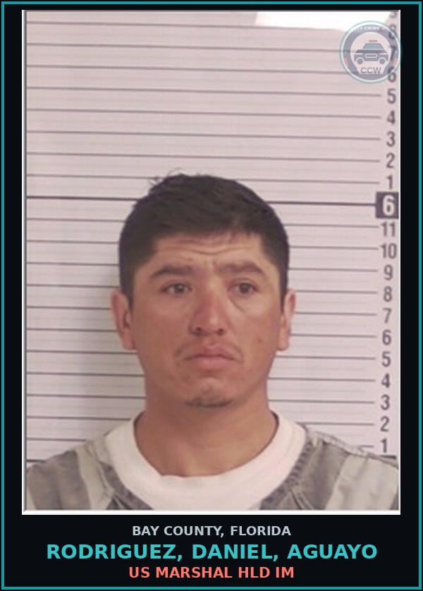 Booking mugshot of RODRIGUEZ, DANIEL, AGUAYO in Bay County