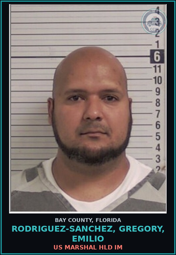 Booking mugshot of RODRIGUEZ-SANCHEZ, GREGORY, EMILIO in Bay County