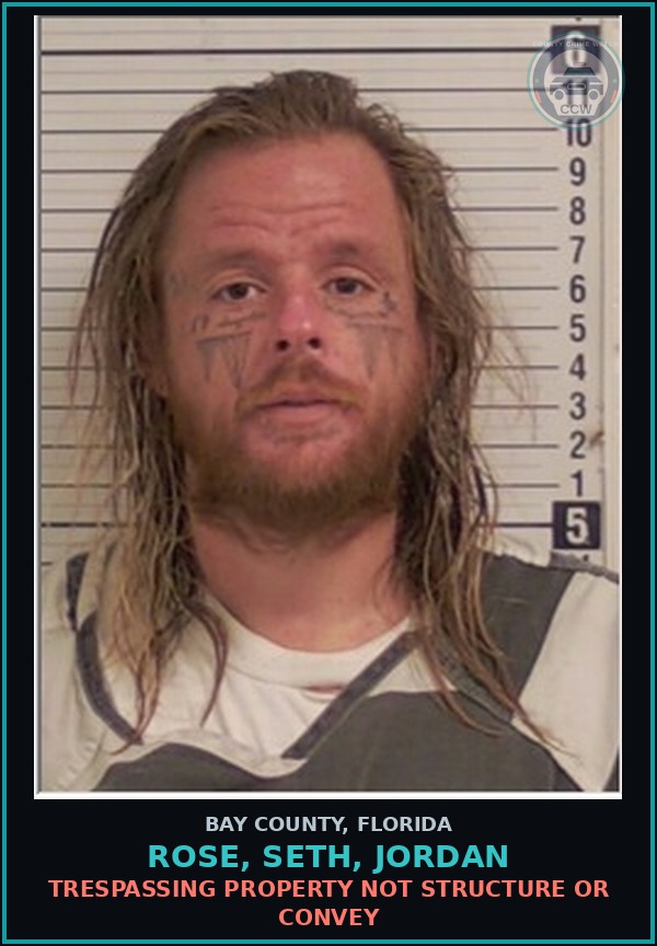 Booking mugshot of ROSE, SETH, JORDAN in Bay County