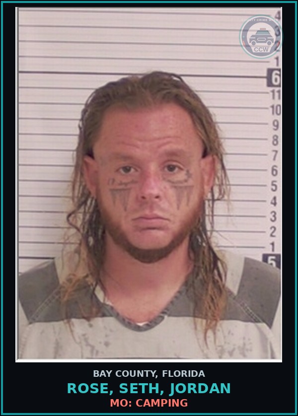 Booking mugshot of ROSE, SETH, JORDAN in Bay County