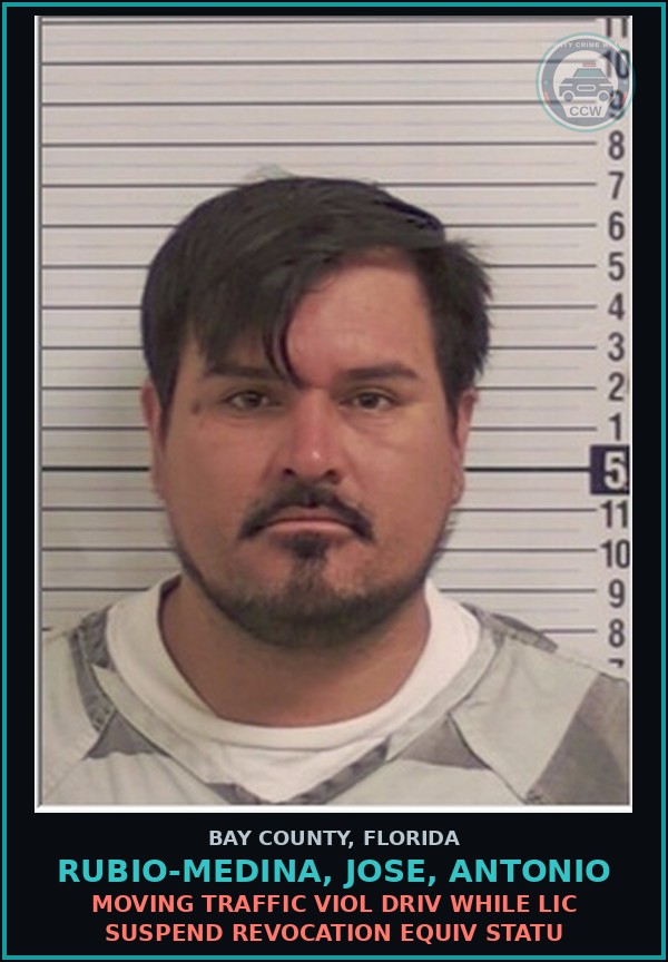 Booking mugshot of RUBIO-MEDINA, JOSE, ANTONIO in Bay County