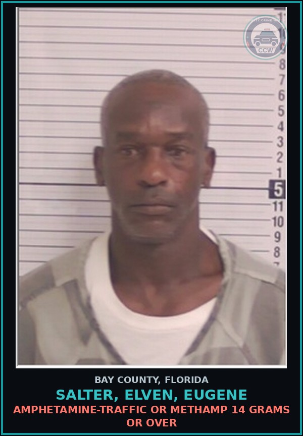 Booking mugshot of SALTER, ELVEN, EUGENE in Bay County