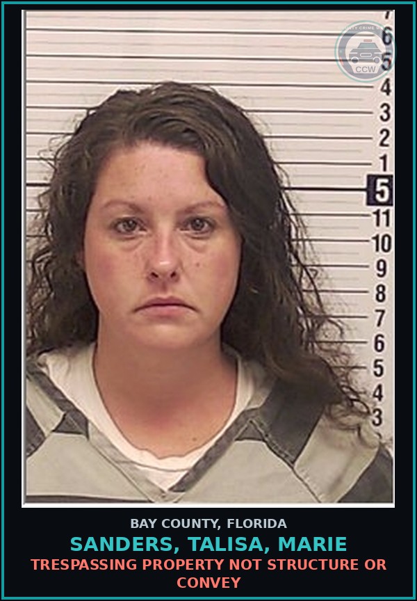 Booking mugshot of SANDERS, TALISA, MARIE in Bay County