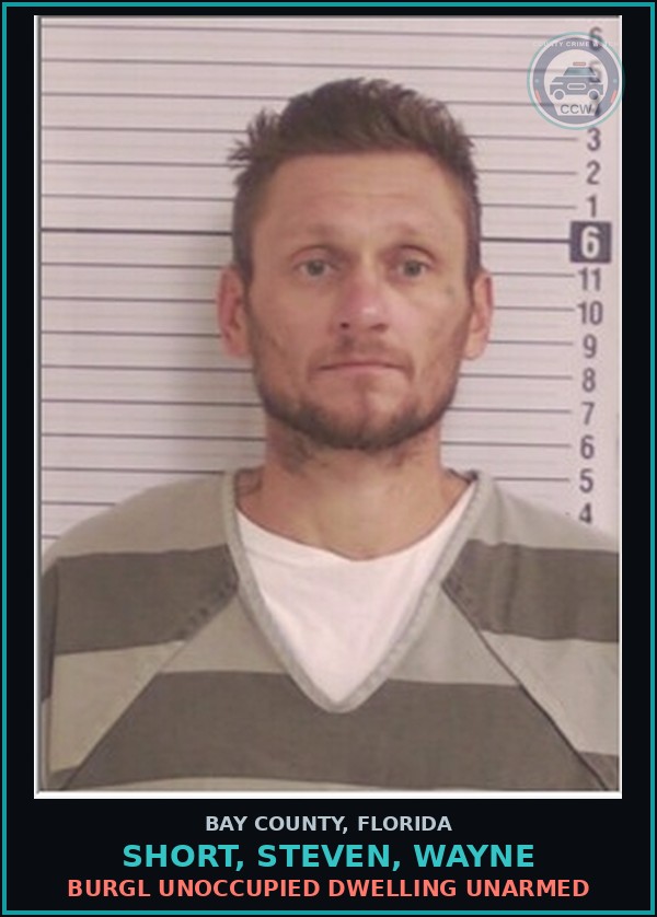 Booking mugshot of SHORT, STEVEN, WAYNE in Bay County