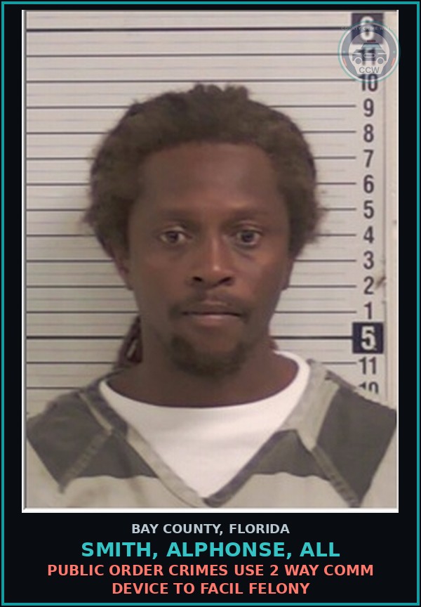 Booking mugshot of SMITH, ALPHONSE, ALL in Bay County