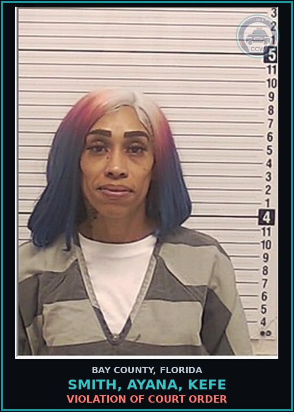 Booking mugshot of SMITH, AYANA, KEFE in Bay County
