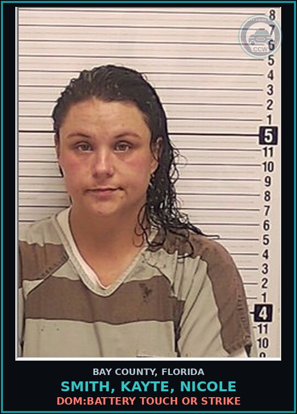Booking mugshot of SMITH, KAYTE, NICOLE in Bay County