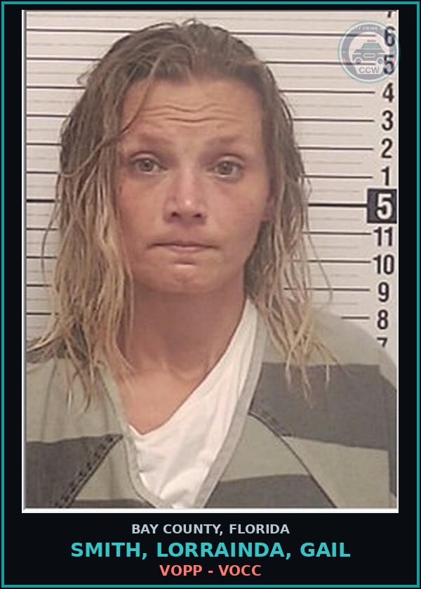 Booking mugshot of SMITH, LORRAINDA, GAIL in Bay County