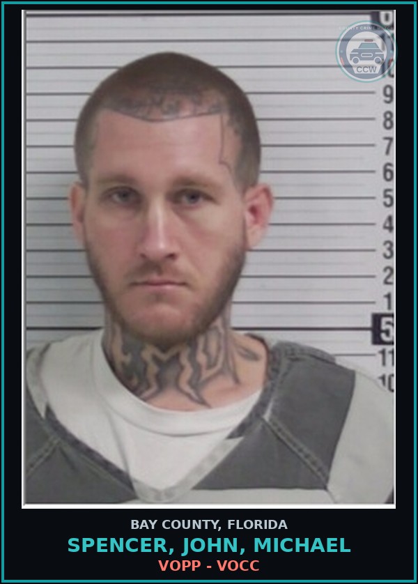 Booking mugshot of SPENCER, JOHN, MICHAEL in Bay County