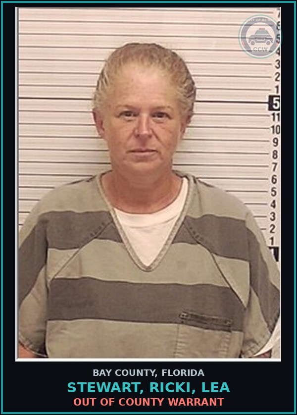 Booking mugshot of STEWART, RICKI, LEA in Bay County
